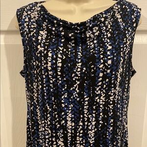 Sleeveless Abstract Print Top